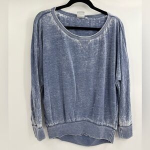 Michael stars worn in faded peeled 100% cotton lounge sweatshirt size small